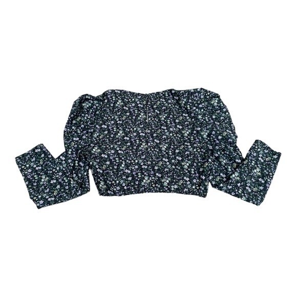 MINKPINK REVOLVE‎ Rivera V Neck Ruched Top in Multi NWT Size M Floral Black - Picture 8 of 12